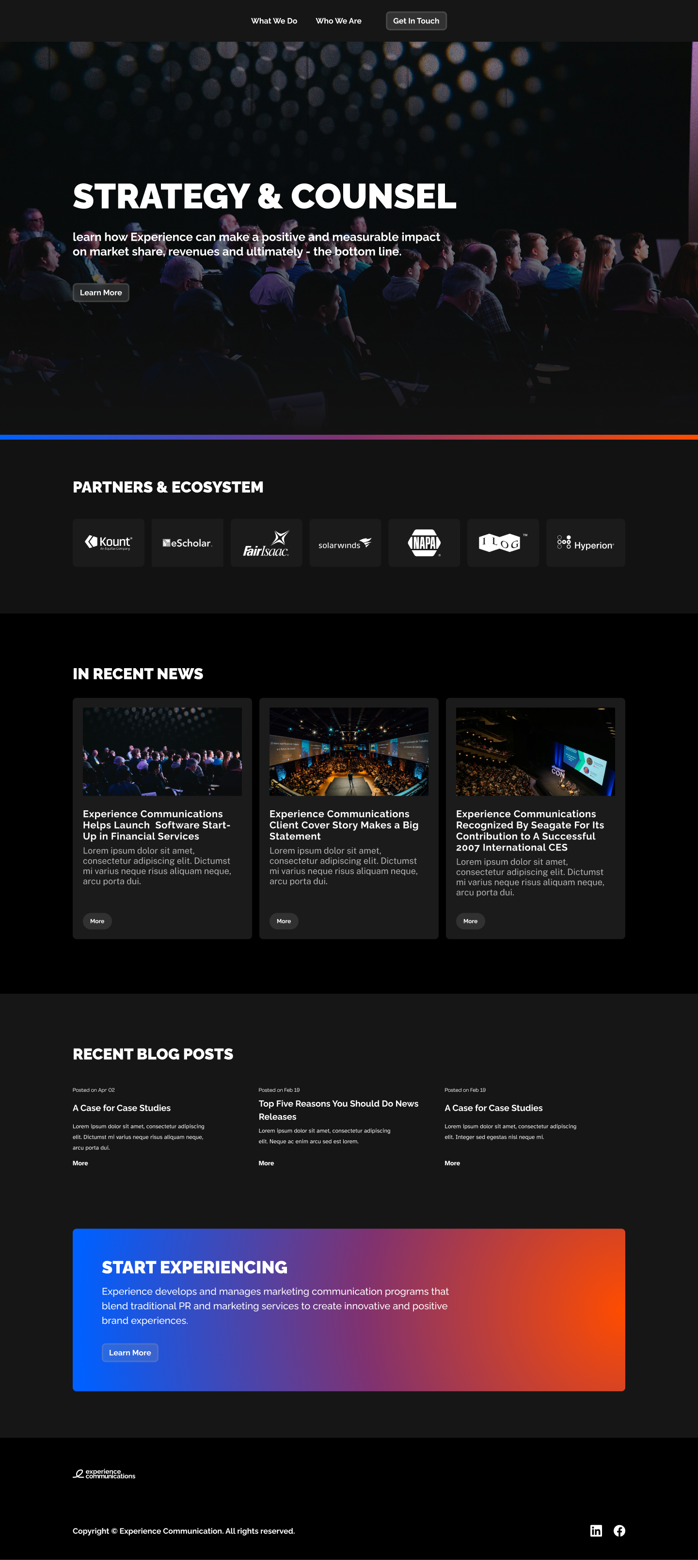 Example of Landing/Home Page Design