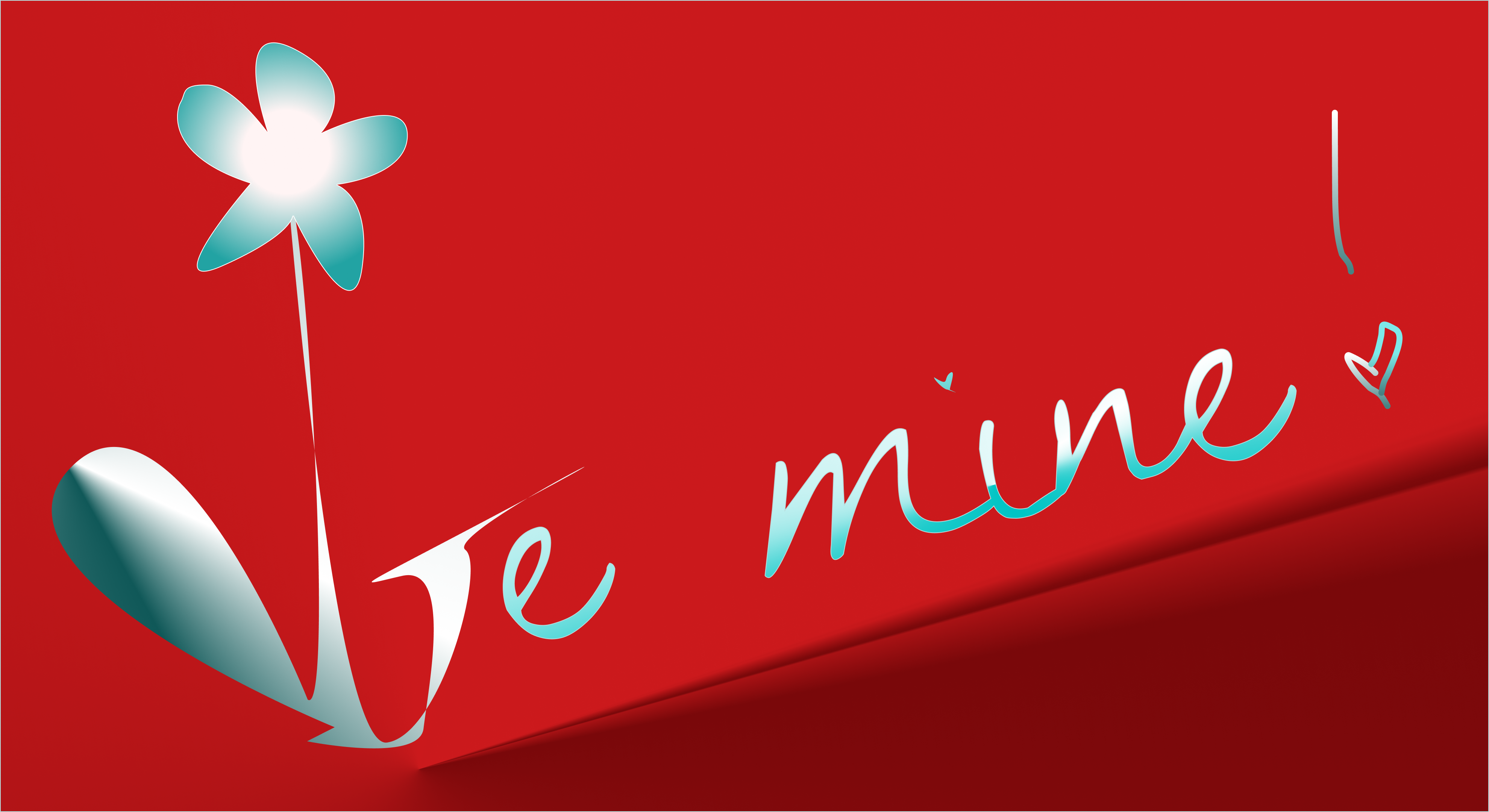 Be Mine Abstract Expression of Love 3d abstract graphic design logo