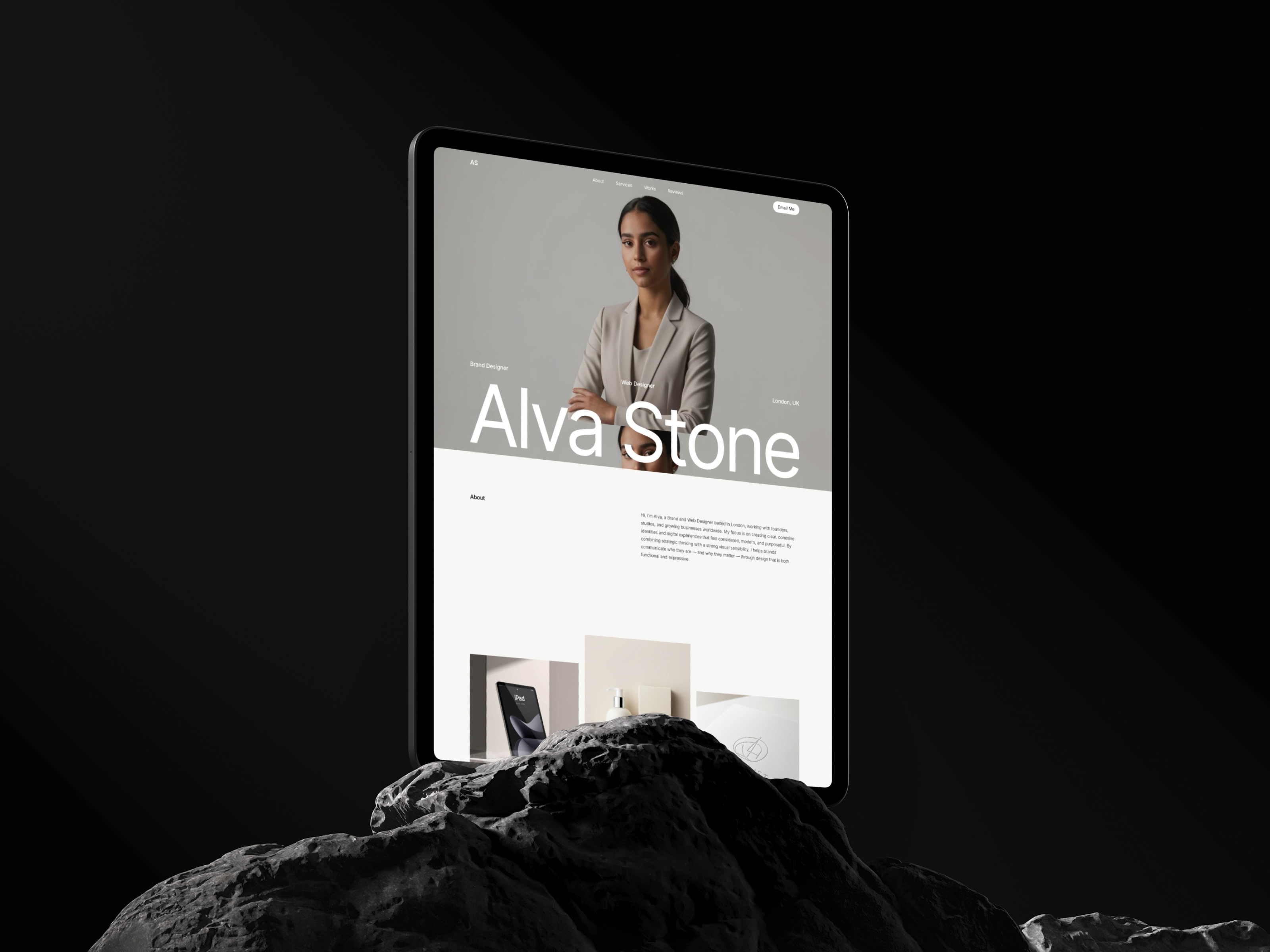 Alva - Carrd Portfolio and Link-in-Bio Template