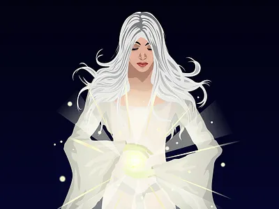 White Witch concept art concept character fantasy character illustration vector