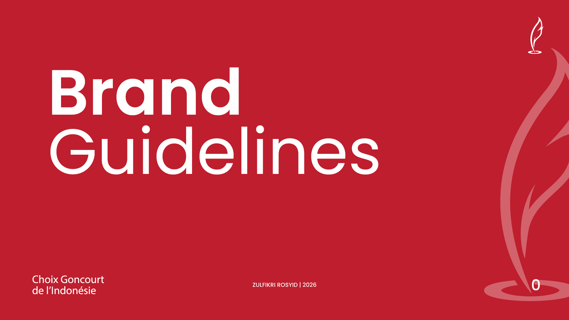 Brand Guidelines | Choix Goncourt de l’Indonésie brand branding graphic design guidelines indentity logo marketing visual