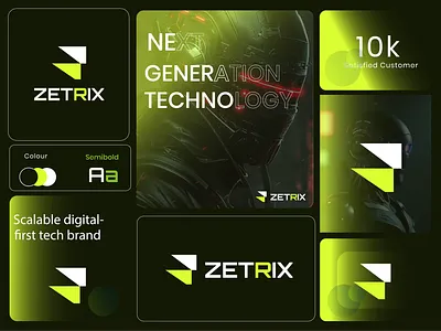 ZETRIX brandidentity branding digital futuristic geometric graphicdesign logo logodesign minimal modernlogo startup symbol techlogo typography ui