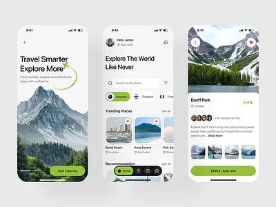 Travel Mobile App UI Design app design booking app holidayapp mobile design mobile ui modern app modern ui product design travel travel app design travel booking travel design travel ui travelapp uiux design