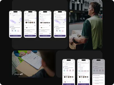Logistics & Transportation Mobile App UI Design delivery app logistics app saas ui shipping app transportation app ui