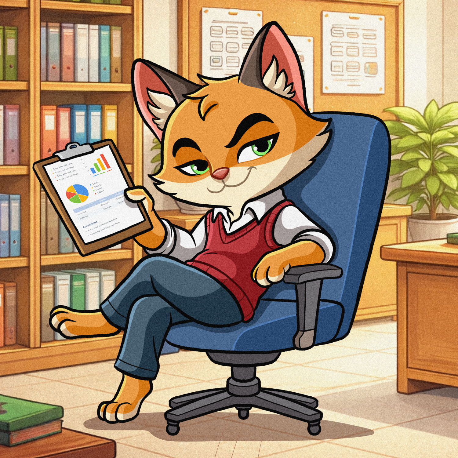 Animal Intelligence animal branding cartoon cat character character design college design digital art drawing fox illustration mascot office ui