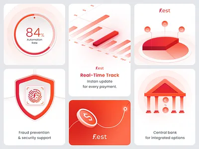 Fest — Real-Time Finance Tracking 2D Illustration 2d 2d illustration b2b clean dipa inhouse finance finance app finance tracker fintech fintech design fintech illustration illustration minimal modern modern ui saas startup ui vector visual system