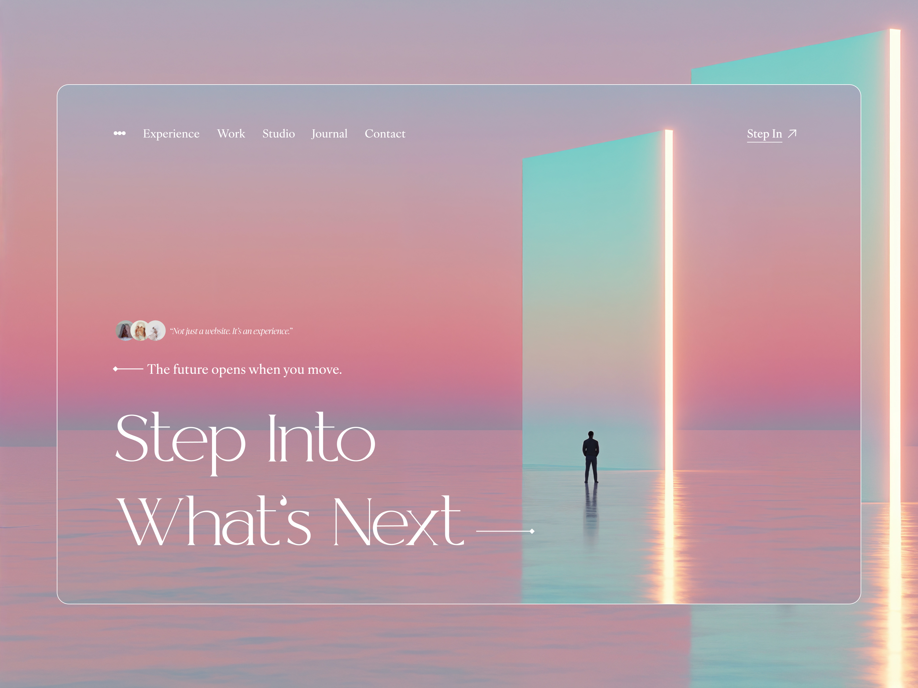 Hero Section for Studio 100daysof dui 3d ai branding hero hero section landing landingpage uiux website website design