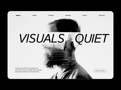 Portfolio Website - Hero Section Design herosection landingpage photo photography portfolio quiet uiux visuals website