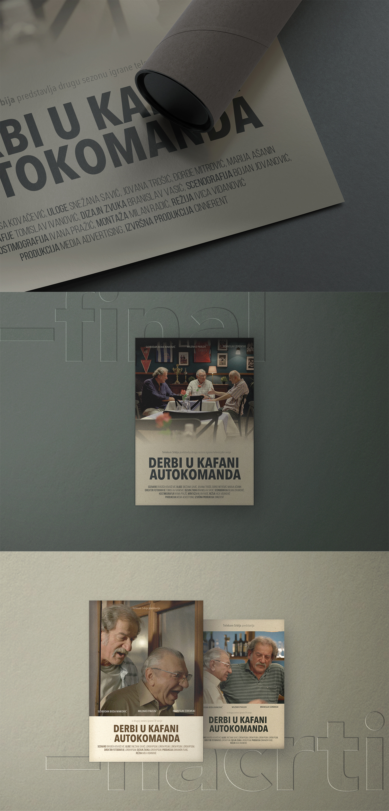 Poster Design • TV Series "Derby at Autokomanda restaurant" film graphic design images poster promotional campaign tv series typography