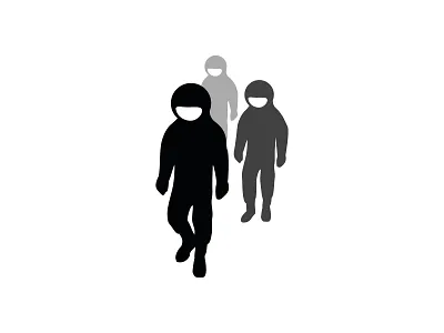 The Walking Astronauts aliens astronauts buy cosmonauts human invaders logo logotype man men microgravity modern sale space spacesuits