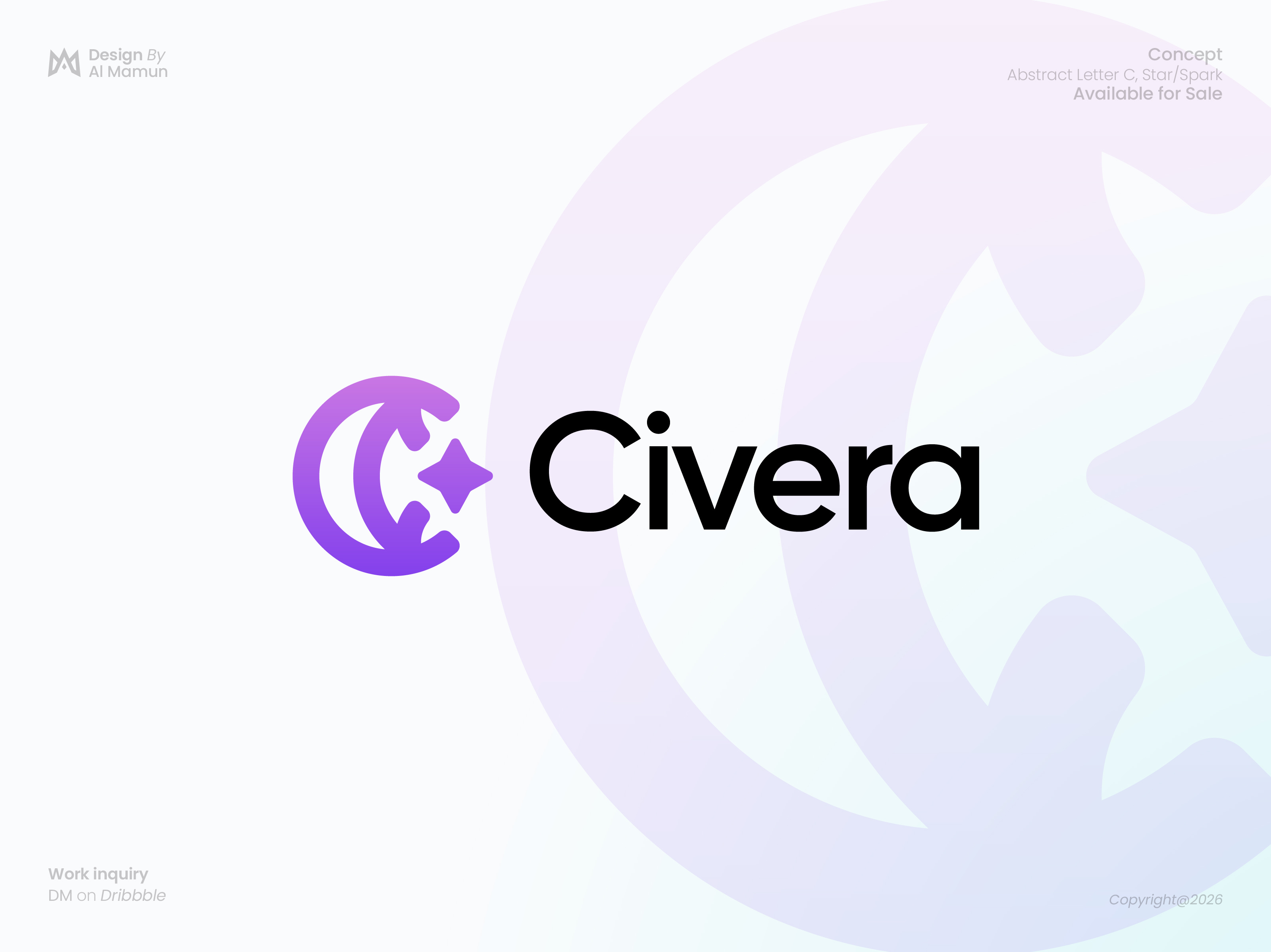 Artificial Intelligence Logo Concept ai artificial intelligence brand mark branding c logo identity letter c logo logo logo design logo type mark spark star logo symbol tech timeless