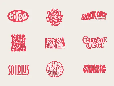 Wordmarks collection brand designer branding font design lettering logo logo designer logotype typography wordmark