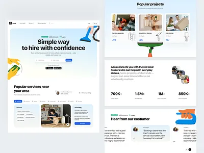 Local Service Finder Website UI design homepage landing page local service local service finder location based services marketplace micro worker platform design saas saas design saas website service booking platform service marketplace service provider uiux web web design webdesign website