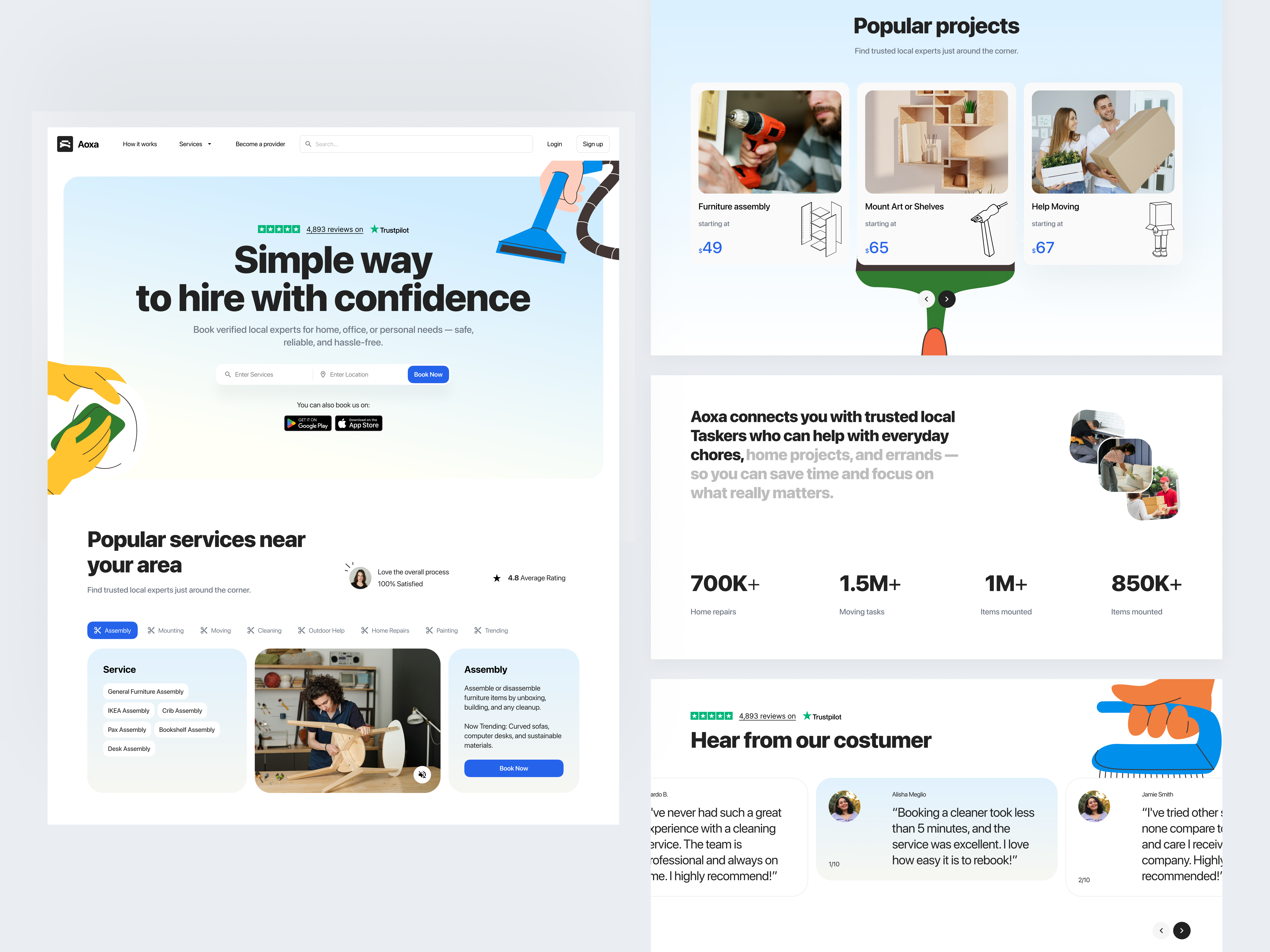 Example of Local Service Finder Website UI