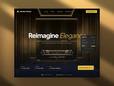 Luxury Hotel Landing Page (Booking Flow) hotel booking userflow hotel booking web design luxury hotel shopify ui webflow and wordpress compatible