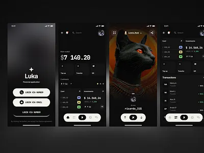 AI-Powered Fintech App · Dark Mode UI ai app design banking app dark mode dark ui dashboard fintech ios app mobile app product design rahul kumar ui design ux design