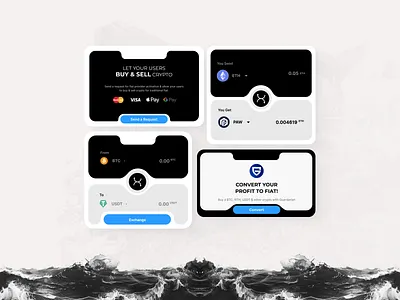Crypto Wallet Widgets | Buy, Sell & Convert UI blockchain crypto wallet defi fintech product design saas ui ui design ux design web3 widgets