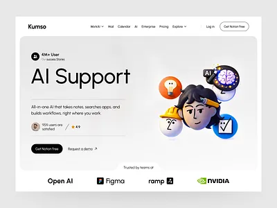 AI Support Platform – SaaS Landing Page ai agent website ai assistant ai assistant landing page ai assistant website ai chatbot website ai customer service website ai customer support landing page ai customer support website ai landing page ai saas website ai website design b2b saas website cro landing page saas ai landing page saas landing page saas website uiux design web design
