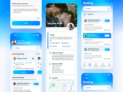 Find Male Babysitters for Active Kids — Mobile App UI Design activekids appconcept babysittingapp caregiverapp childcareapp dribbbledesign dubaistartups madeforusa middleeaststartups mobileappdesign modernparenting parentingtech parentingusa productdesign siliconvalleydesign startupdesign uaestartups uiuxdesign usstartups uxcasestudy