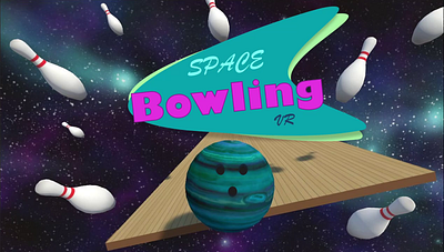 Space Bowling VR 50s bowling neon space unity vr