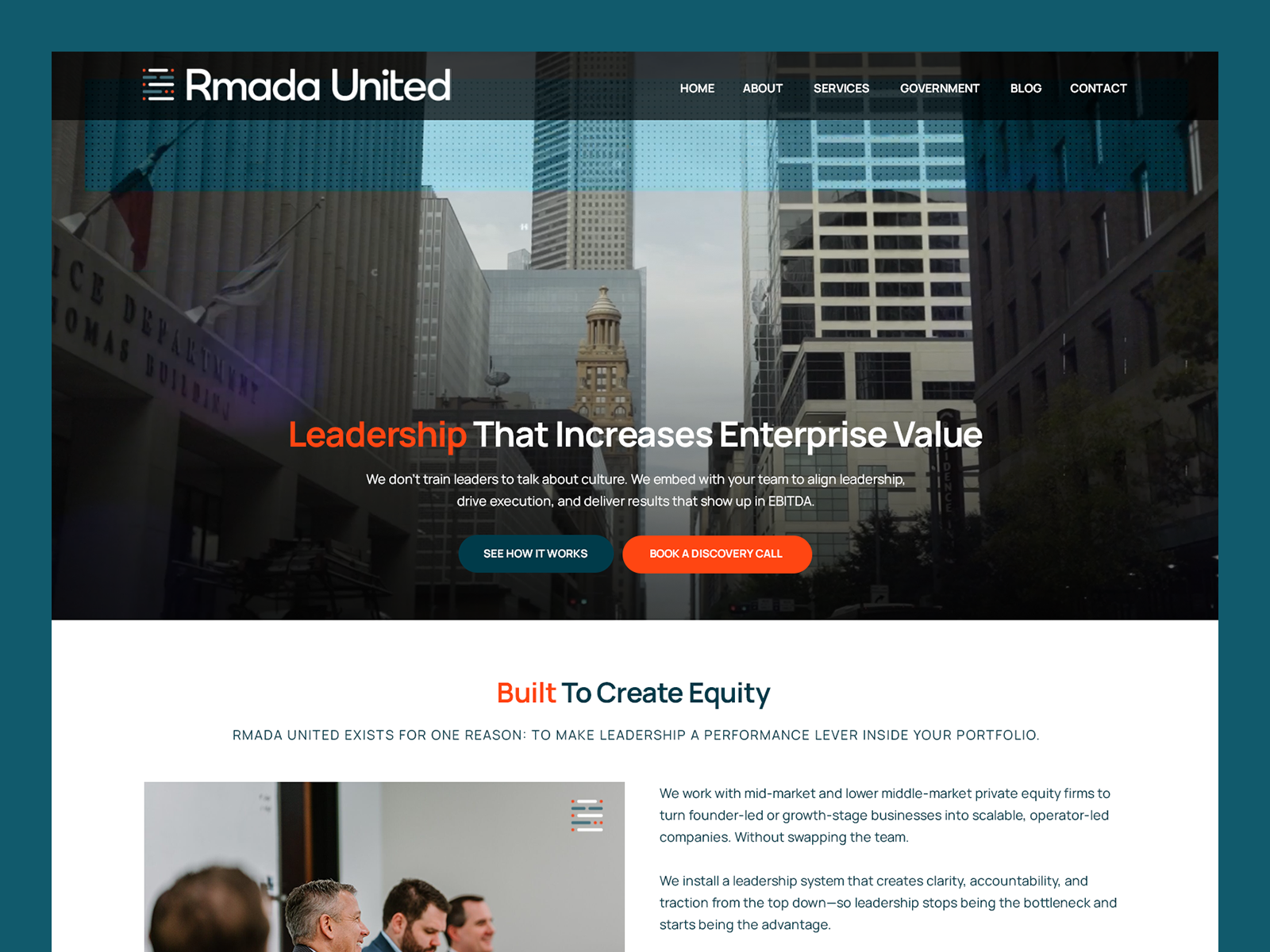 Rmada United // Web Design business consultant consulting enterprise equity equity firm investment leader leadership web design