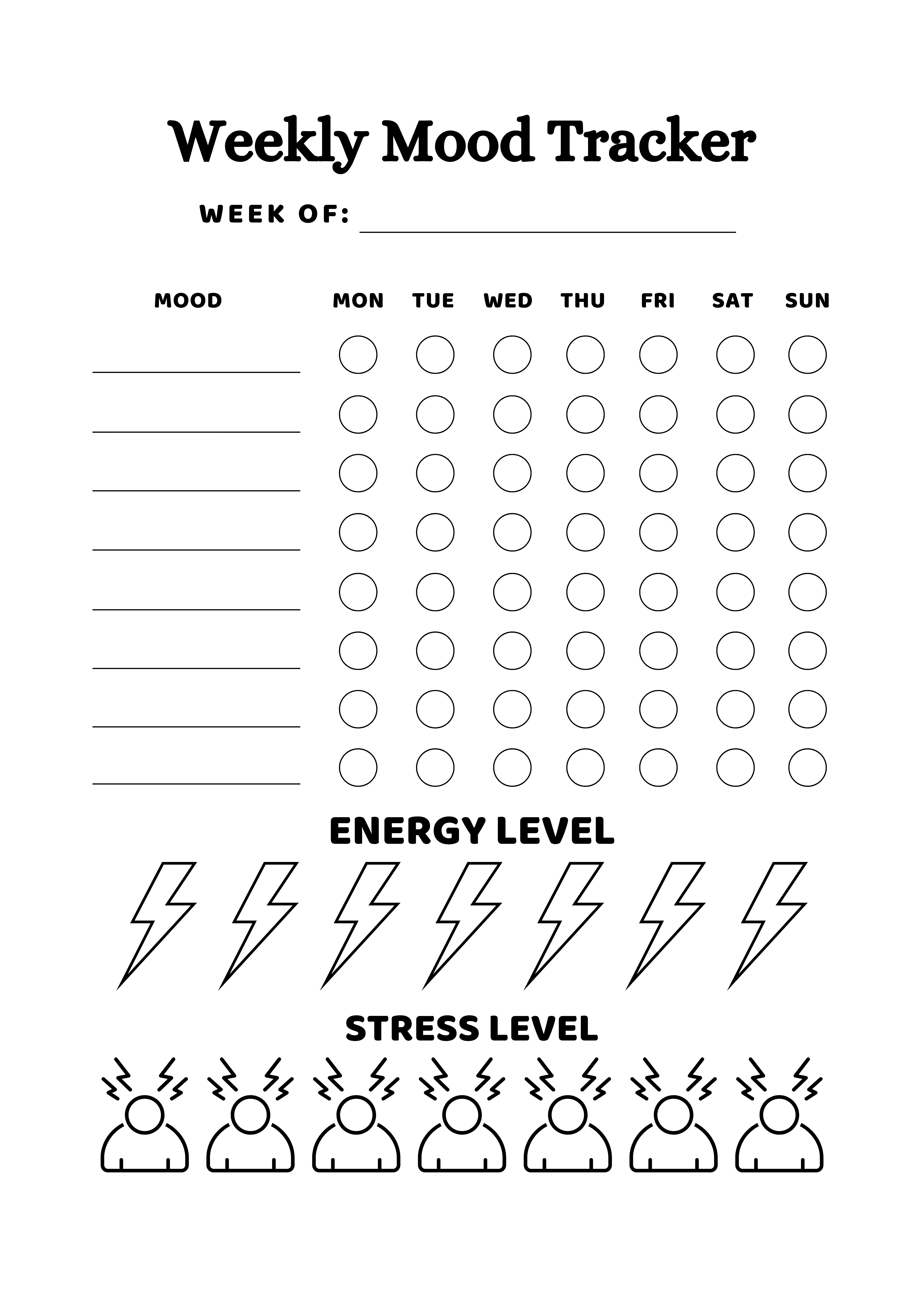 Weekly Mood Tracker Printable Planner | Minimal & Aesthetic Self aesthetic planner clean ui design creative planner digital planner emotional wellness habit tracker mental health design mental health tracker minimal planner mood journal mood tracker printable planner design planner layout printable planner printable worksheet productivity planner self care planner weekly mood tracker wellness planner