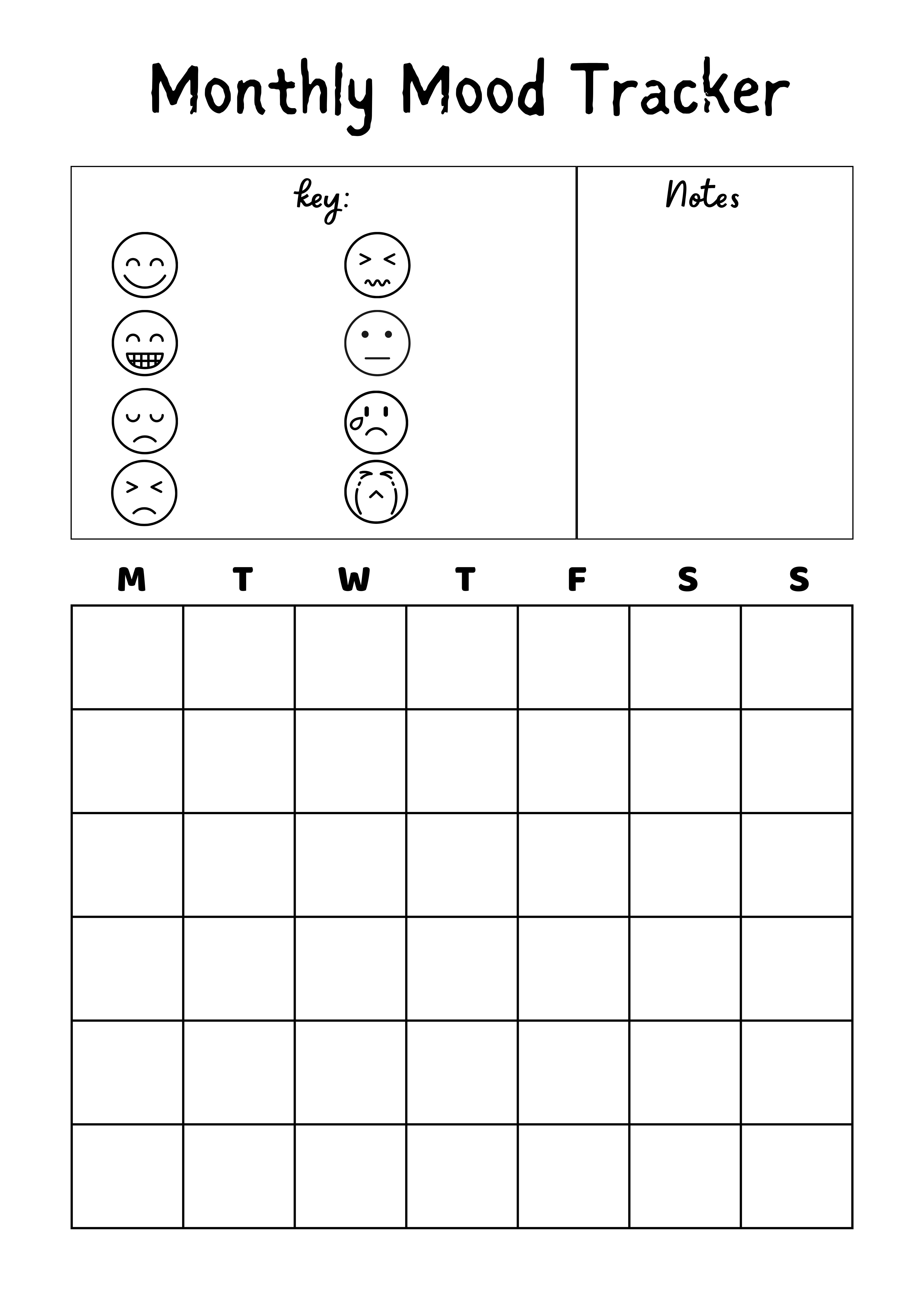 Monthly Mood Tracker – Minimal Printable Planner Design digital planner dribbble shot graphic design habit tracker journal printable mental health planner mental wellness minimalist planner monthly mood tracker mood chart mood tracker planner planner design planner layout planner template printable planner printable worksheet productivity tools self care planner ui design wellness tracker