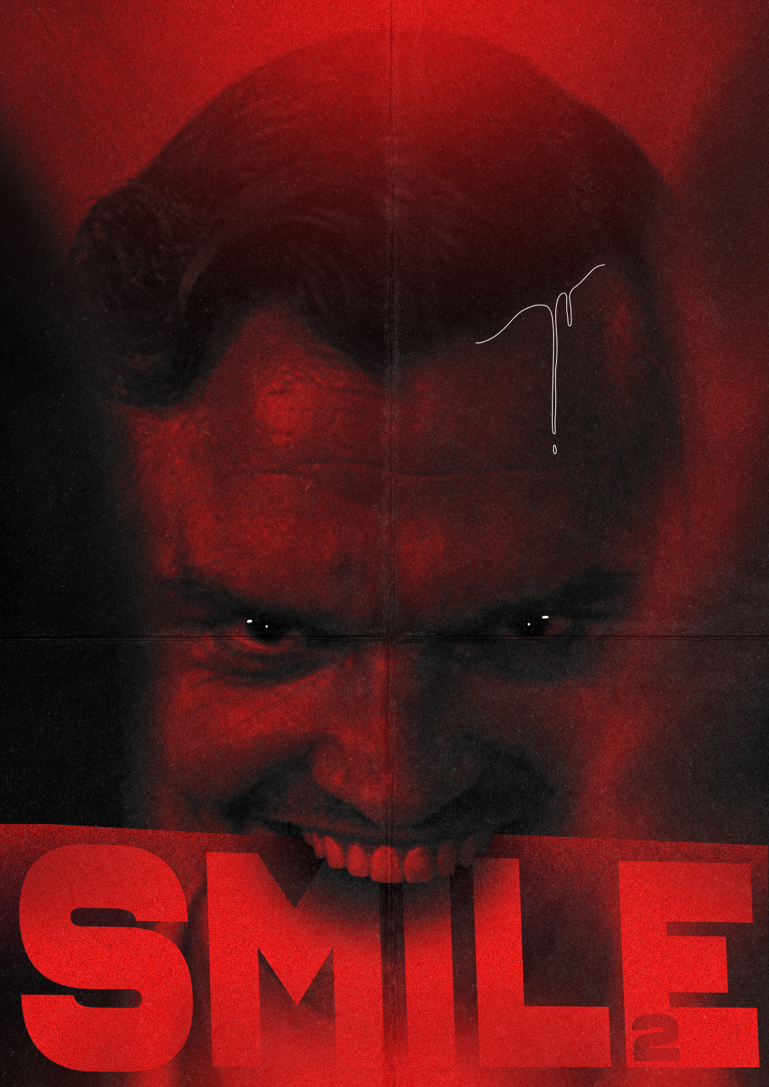 SMILE 2 MOVIE POSTER evil graphic design horror horror art idea movie poster poster art red color scary smile smile movie