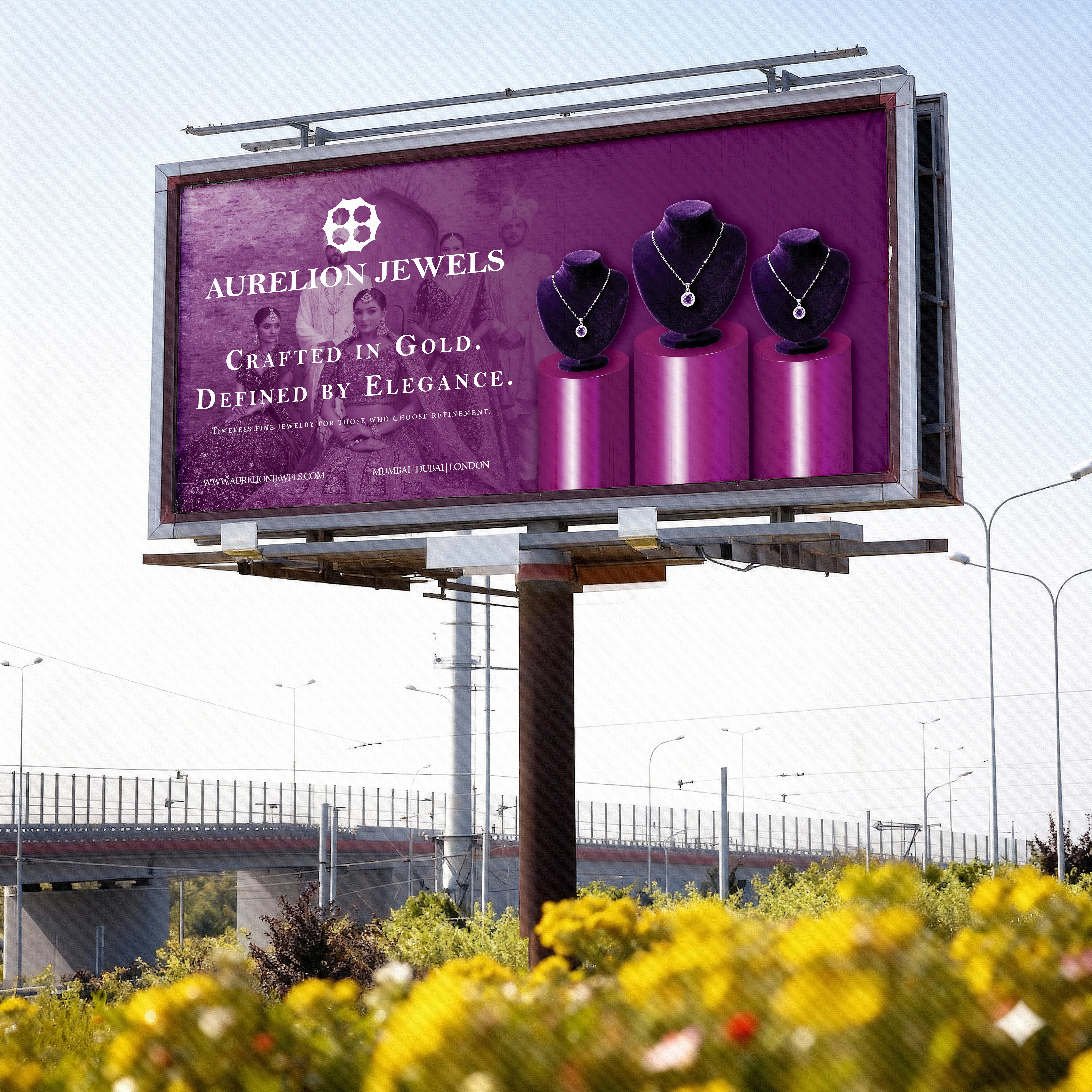 BillBoard Advertising for Luxury Jewellery Brands ad billboard branding graphic design illustration logo photoshop