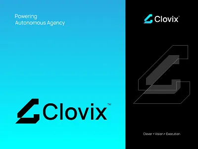 Clovix: C Letter AI Agent Saas Logo Concept ai agent logo ai logo automation software brandidentity branding c logo digital brand futuristic logo logo logodesign logotype modern logo process automation productivity tools saas logo smart ai startup logo tech logo tech startup work flow automation