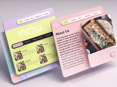 Kebabé — Modern Food Brand UI figma landingpage mobile ui web