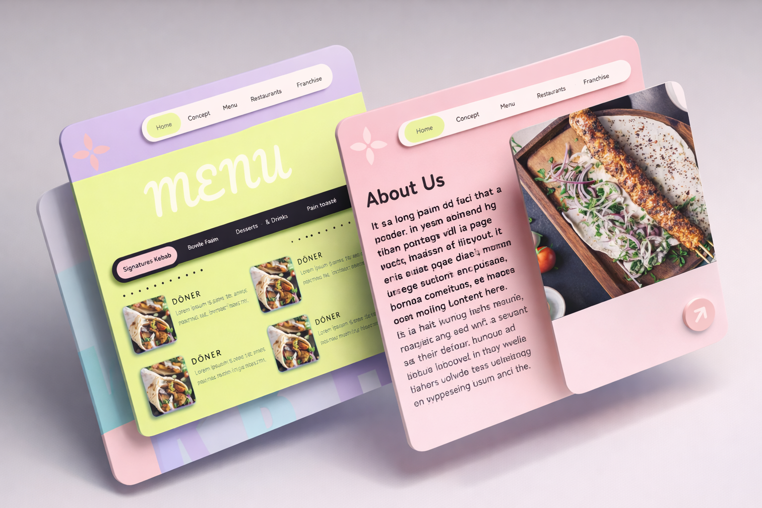 Kebabé — Modern Food Brand UI