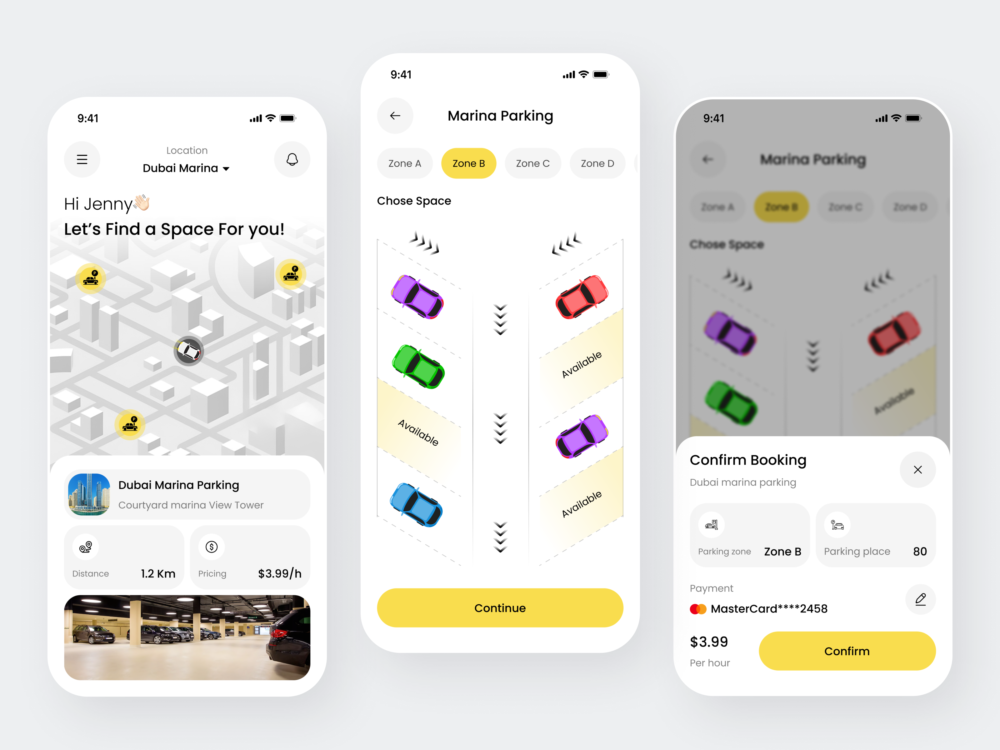 Parking Finder Mobile App app concept booking app car booking city app location app map app mobile mobile app parking parking app parking booking parking finder parking finder app reservation app ride app ride share saas design smart parking taxi booking transport app