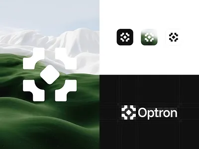 Optron - Logo Mark app icon brand identity branding concept creative mark design geometric logo identity logo logo design logo grid logo mark logotype minimalist minimalist logo modern logo monogram symbol logo tech logo visual identity