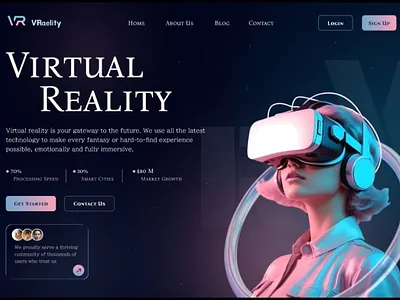 Virtual Reality UI/UX design (Desktop) figma ui ux virtual reality web design