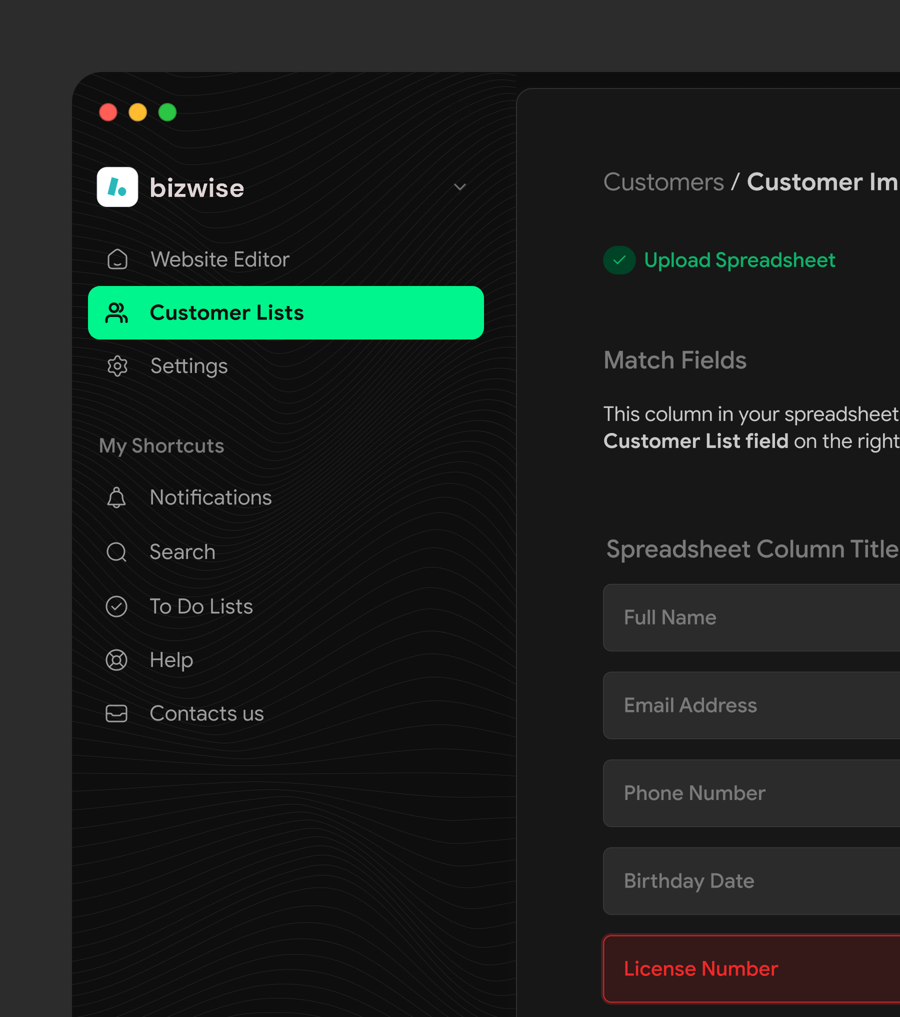 🌚 Dashboard for customer data import. customer dashboard customer dashboard design customer documents and files dark das dashboard new customer information saas saasdesign 🌚