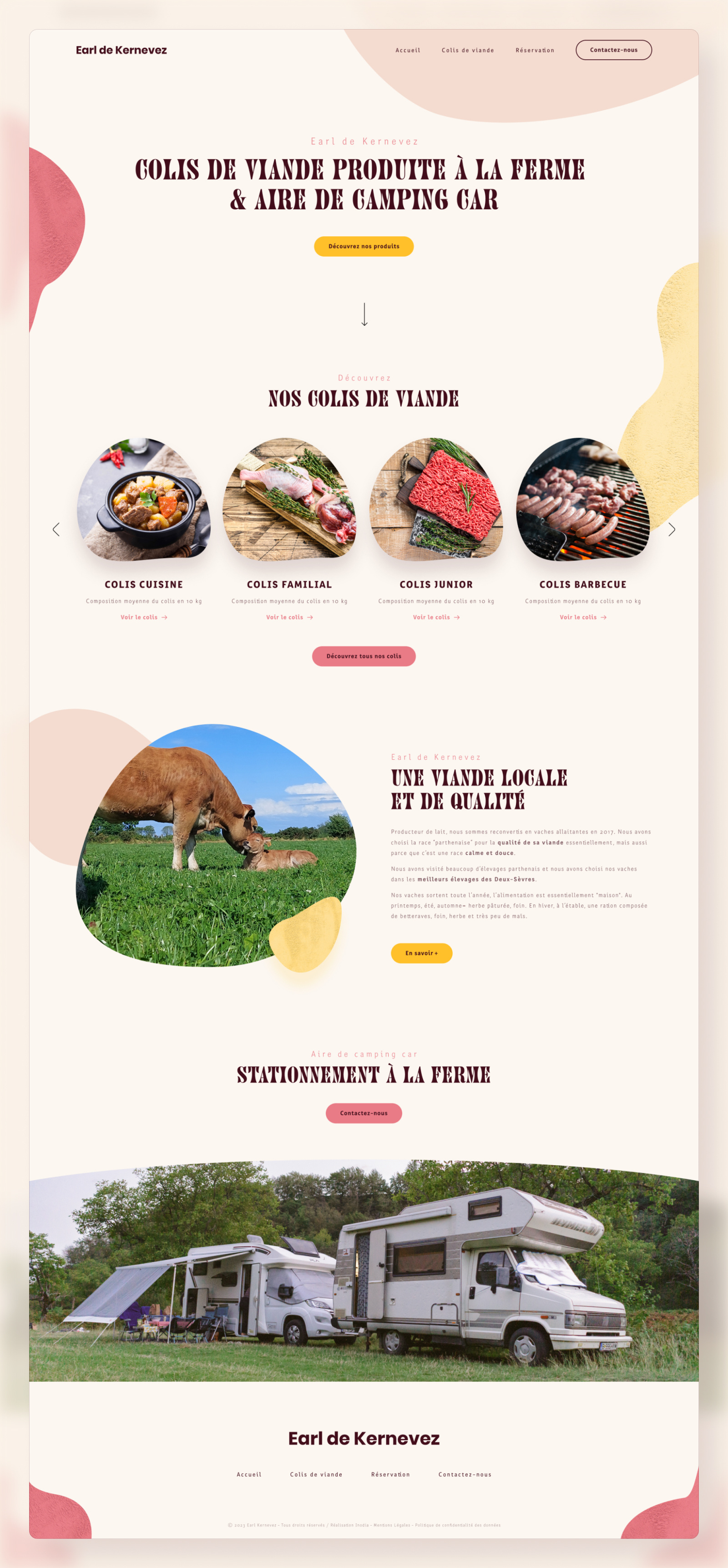 Earl de Kernevez. - Local farm Web Design farm figma ui ui design ux ux design web design webdesign website wordpress