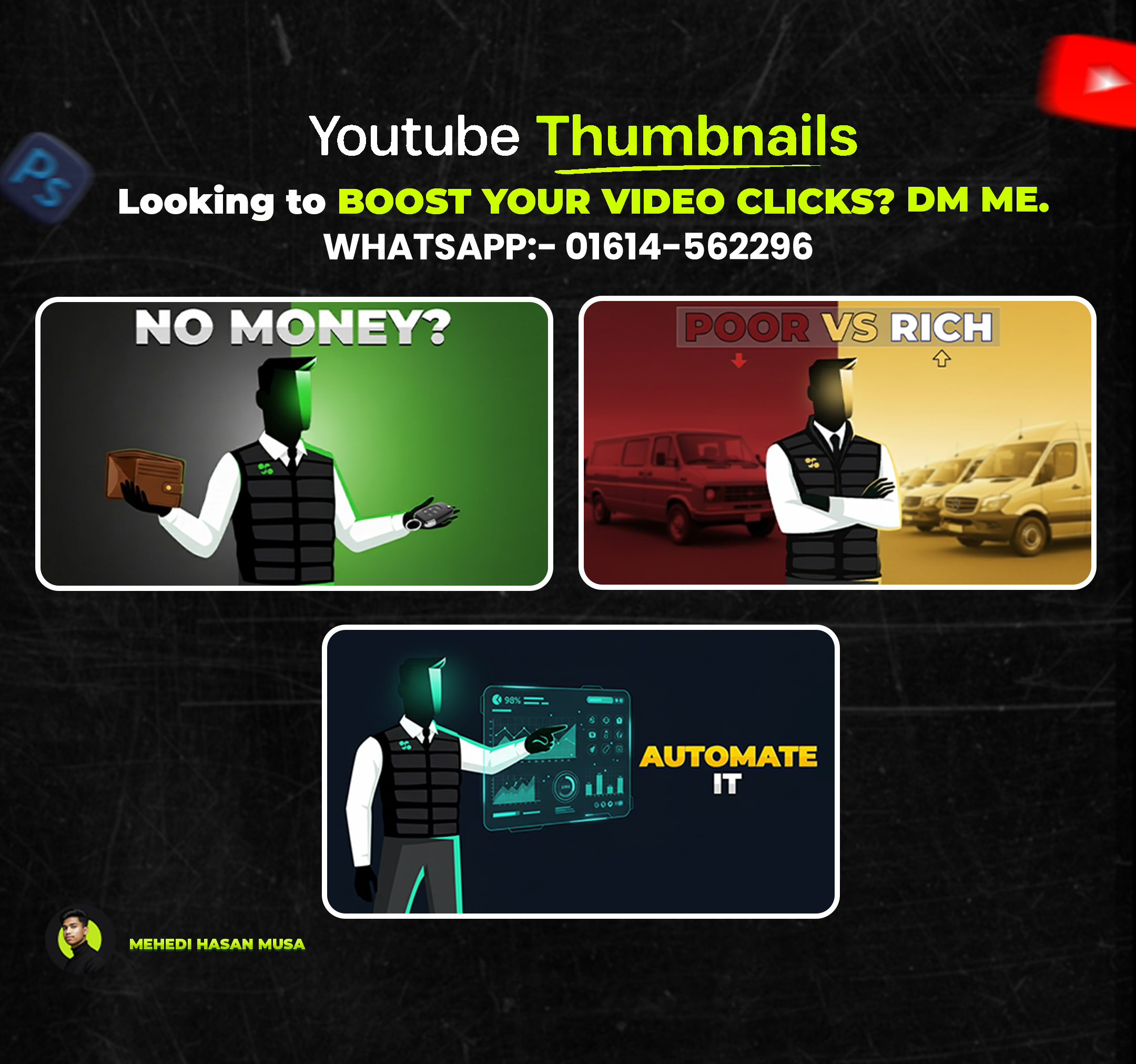 Best YouTube Thumbnail Design—Boost Clicks & Views graphic designer graphicdesign socialmedia thumbnail design thumbnaildesign thumbnailmaker youtube thumbnail design youtube thumbnail design banner youtubedesign youtubethumbnail youtubethumbnails