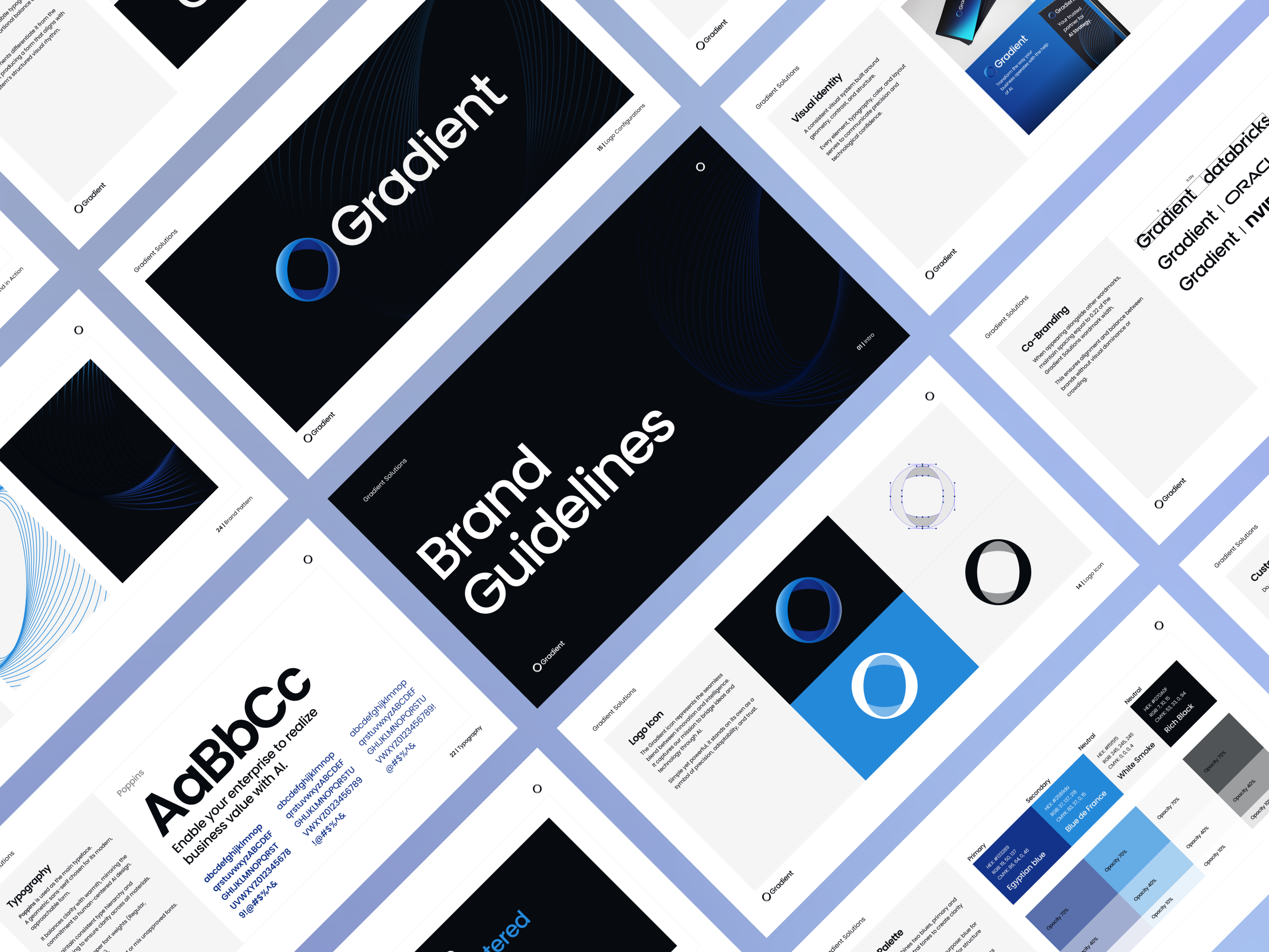 Gradient Solutions: Ai Solutions - Brand Guidelines ai brand guidelines branding company creative design graphic design inspiration logo