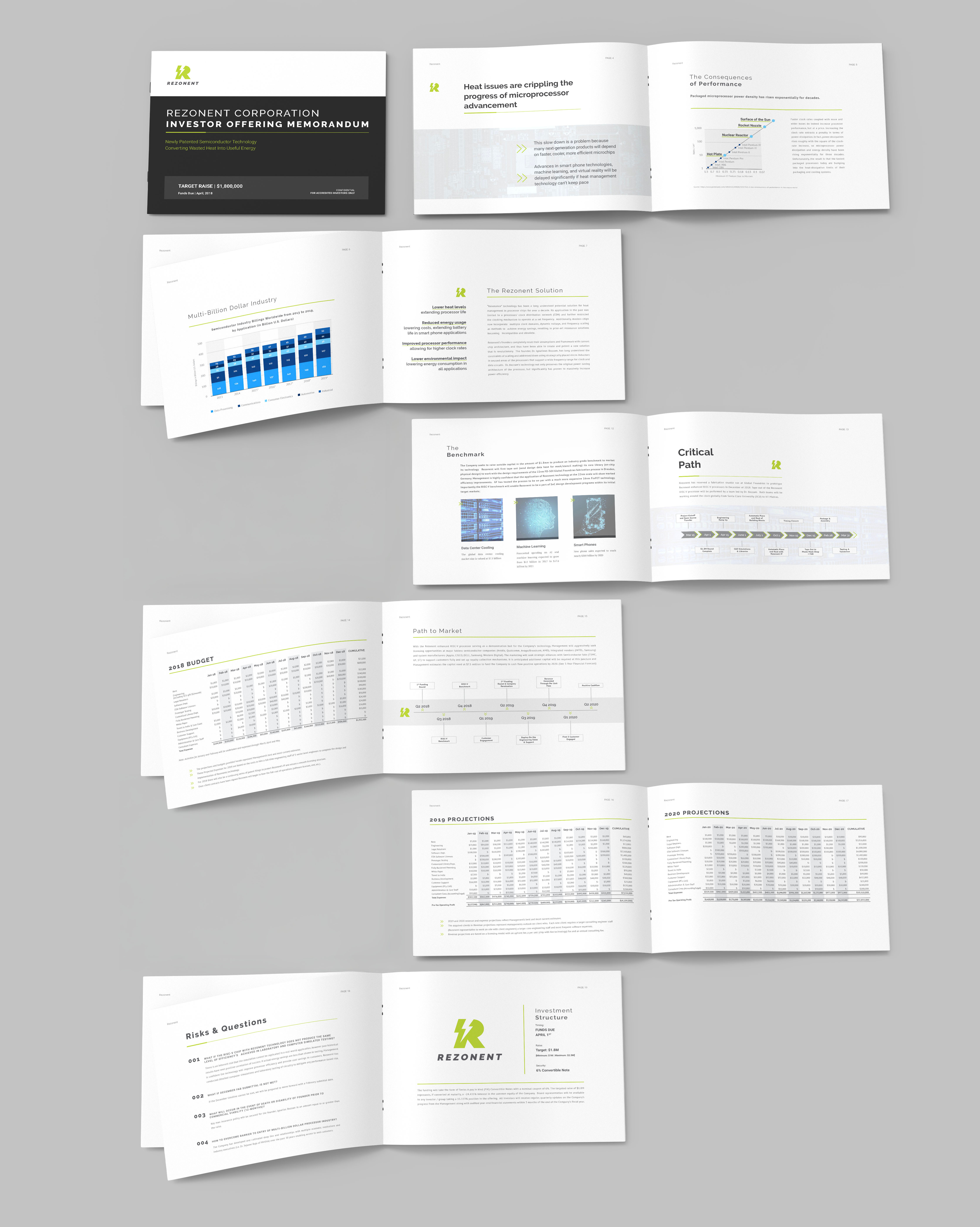 Fundraising Marketing Collateral — Technology Corporation Launch branding data visualization graphic design indesign layout magazine