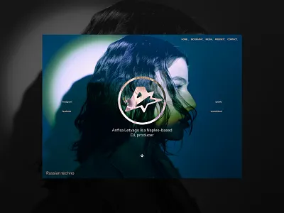 Concept Website - DJ Anfisa Letyago anfisa art directed branding design dj editorial design electronic electronic music graphic design hero section music interface musician techno ui user interface web design