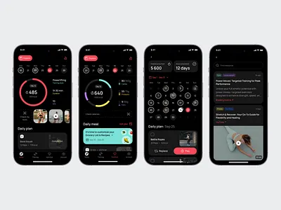Fitness & Nutrition Mobile App Design fitness mobile app healthy app ios app mobile app design nutrition mobile app track training tracking calories app training app ui ux wellness app