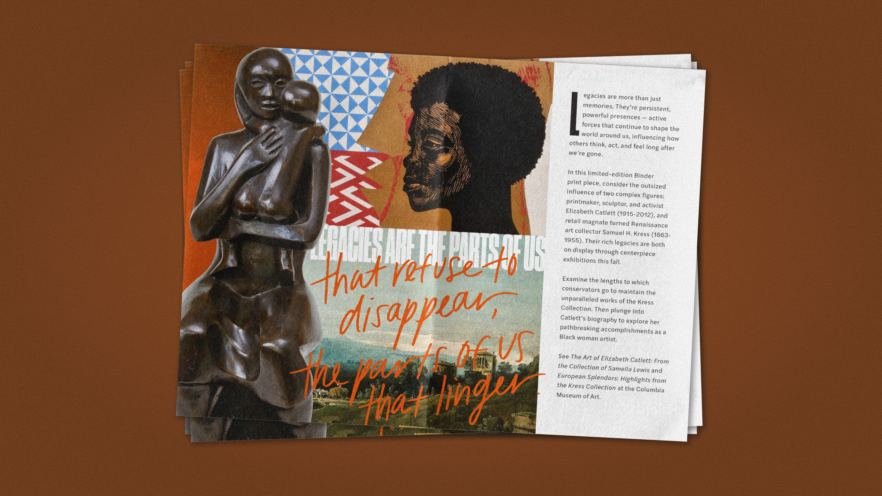 Binder Clips collage folded poster hand drawn illustration museum print design publication texture typography zine