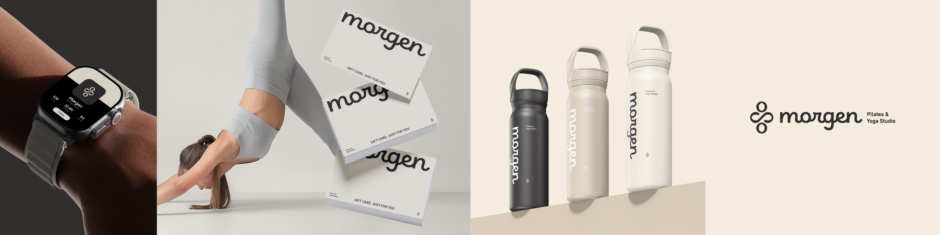 Morgen Pilates & Yoga Studio branding graphic design logo