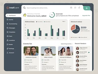 Intellevent Creative Dashboard admin dashboard creative dashboard dashboard interaction design new dashboardm ui ui design ux design web app web app ui