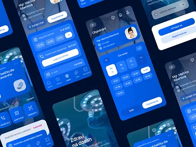 Mobile App Design - Medical services app blue clean design doctor flat gradient healtcare health hospital icon medical medicine mobile ui ux