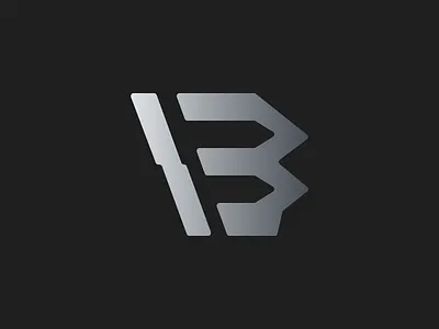 Bynex Logo branding graphic design illustrator logo silver simple symmetrical ui