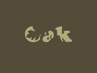 Oak | Typographical Poster font graphics illustration letters poster serif simple text typography word