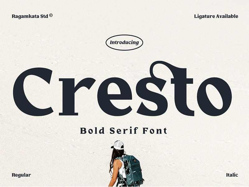 Cresto – Bold Serif Font bold branding classic creative design editorial font fonts graphic design headline ligature logo modern serif strong typeface