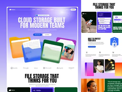 Nubox - Cloud Storage Platform application cloud company design elementor framer landing page platform saas software storage technology ui webflow website wordpress